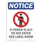 Signmission OSHA Notice, 5" Height, NOTICE If Power Is Sign With Symbol, 5" X 3.5", Portrait OS-NS-D-35-V-15821 - alternate 1